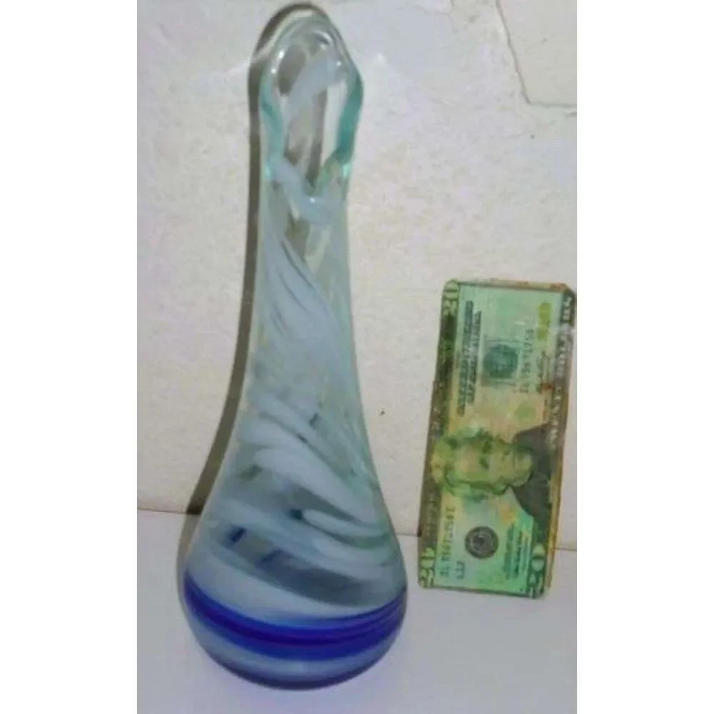 Blown Glass/ Art Glass Swung Vase.